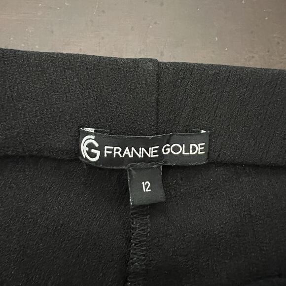 Franne Golde Magic Pants High Rise Stretch Classic Straight Leg Black‎ Size 12 - Picture 8 of 9